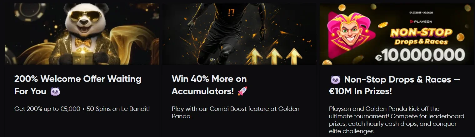 Golden Panda Casino Bonuses & Promotions